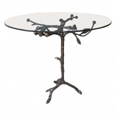 Bronze circular side table 